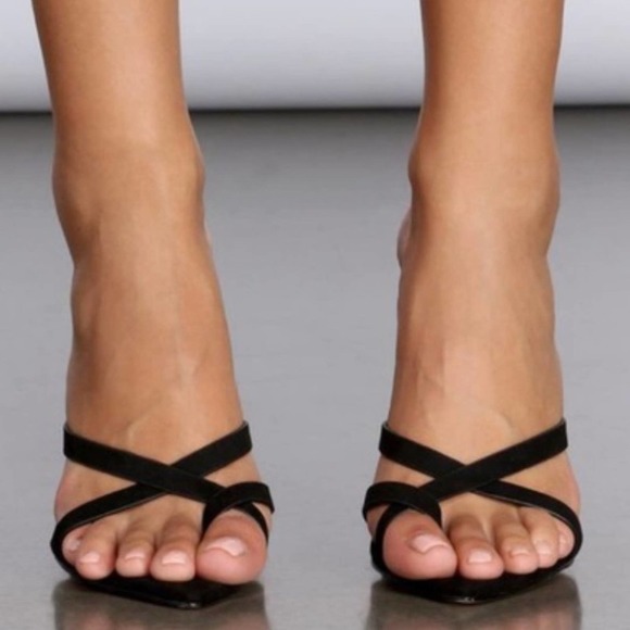 NEW Black Pointed Stiletto Heel - Picture 4 of 8